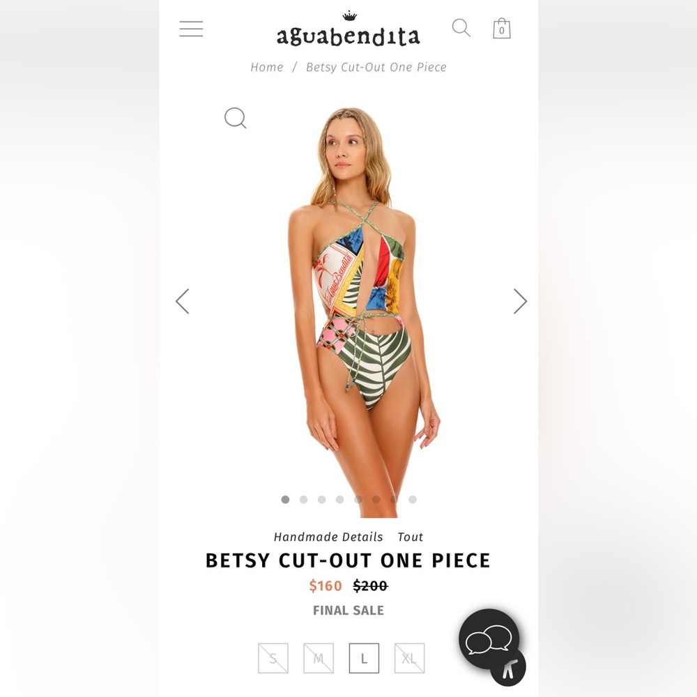 Agua Bendita Betsy Tropical Cut-Out One Piece